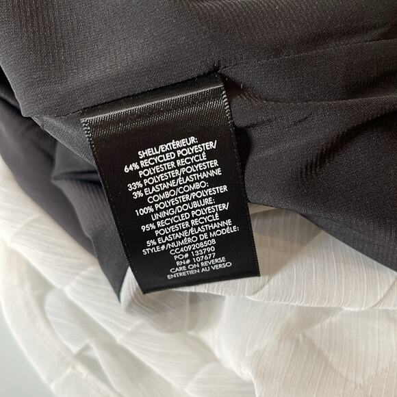 Alice + Olivia Retha Strapless Pleated Maxi Dress in Black & Off White Size 0 - Picture 10 of 10